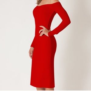 Black Halo Vita red dress